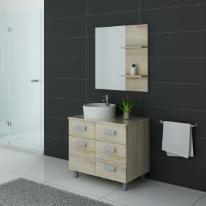 Meuble salle de bain simple vasque  MILAN Scandinave