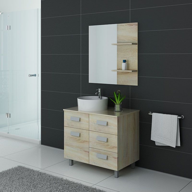 Meuble salle de bain simple vasque MILAN Scandinave