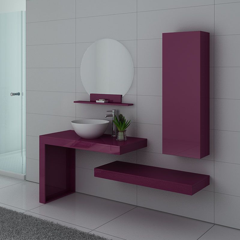 MONZA Aubergine ensemble simple vasque