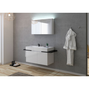 Meuble salle de bain blanc TERAMO 1000