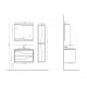 Meuble salle de bain URBINO 800 Scandinave et Bleu Saphir