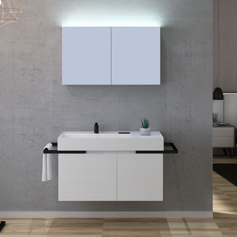 Armoire colonne de salle de bain UNIVERS - Blanc brillant