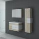 Meuble sous vasque 90 cm à deux tiroirs ARCOLA Scandinave et blanc