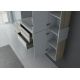 Ensemble meuble colonne et armoire de toilette ARCOLA Scandinave et blanc