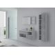 Ensemble de salle de bain simple vasque FARALDI 1200 Béton et Blanc