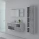Ensemble simple vasque FARALDI 1200 Béton et Blanc
