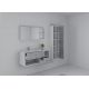 Meuble simple vasque FARALDI 1200 Béton et Blanc