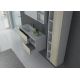 Ensemble meuble vasque colonne et armoire de toilette FARALDI 1200 Scandinave et Blanc