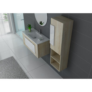 Meuble salle de bain CASTELLO 1000 Scandinave et Blanc