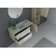 Meuble de salle de bain 1 vasque CASTELLO 1000 Scandinave et Blanc