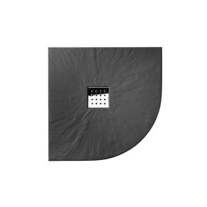 Receveur de douche en gel coat PIZARRA 1/4 de rond Graphite 90x90