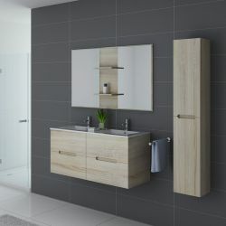 Meuble double vasque suspendu MILAZZO Scandinave