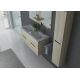 Ensemble double vasque MILAZZO couleur bois Scandinave