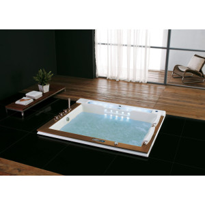 Baignoire balnéo rectangulaire, baignoire balnéo encastrable, baignoire rectangulaire 2 places - Salledebain Online