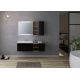 Meuble salle de bain 1 vasque suspendu ALASSIO 800 Noir