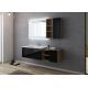 Ensemble de salle de bain Scandinave vintage et noir gloss ALASSIO 1000