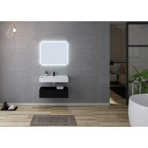 Meuble salle de bain AVELLINO 800N Blanc et noir