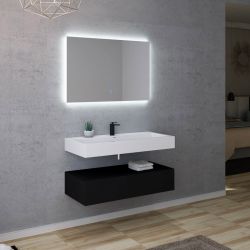 Meuble de salle de bain 1 vasque AVELLINO 1000N