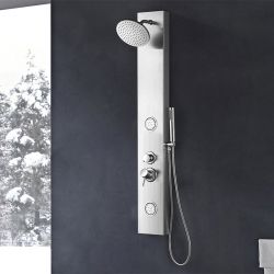 Douche hydromassante, colonne de douche grise ES008