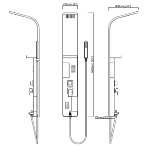Description GA005 Colonne d'hydromassage