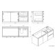 Plans et dimensions du meuble double vasque