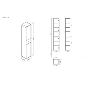 Cotes colonne LUMARZO 600SC-N