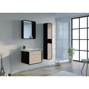 Meuble salle de bain scandinave et noir LUMARZO 600SC-N