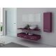 Ensemble meubles salle de bain VIRTUOSE DUO Aubergine