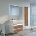Meuble salle de bain Visenza 800 Scandinave vintage et Blanc