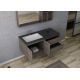 Meuble salle de bain BERGAME 1300 Chêne Gris