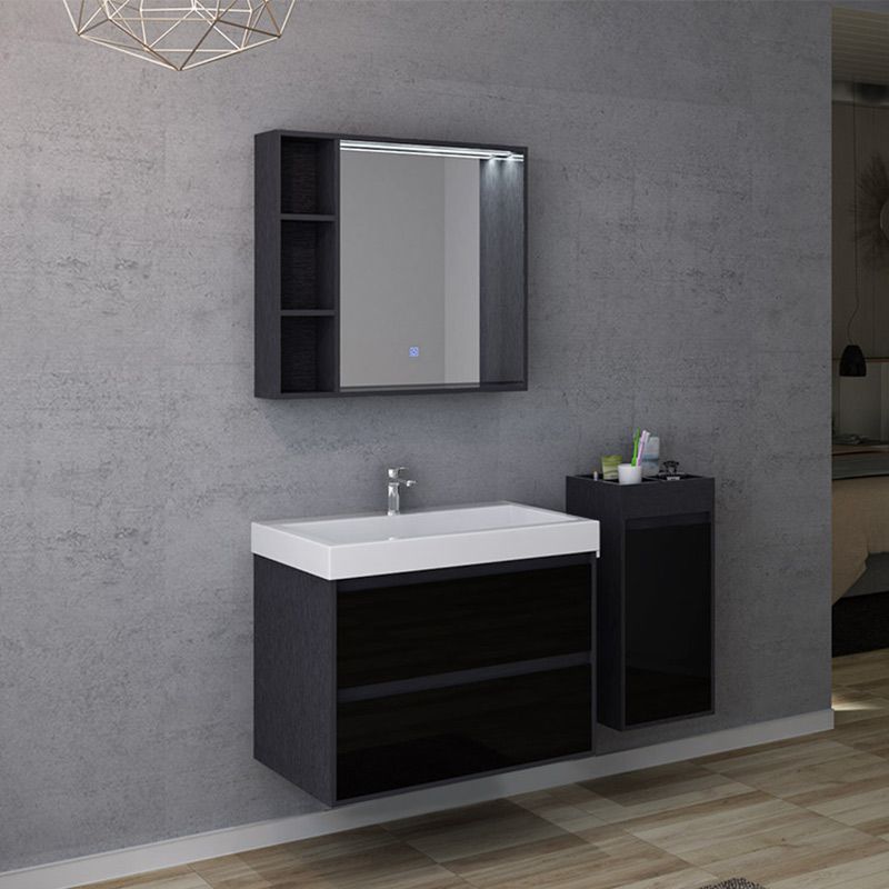 Meuble De Salle De Bain 80 Cm Noir Meuble Sous Lavabo 80 Cm Brianza