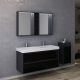 Meuble salle de bain design noir BRIANZA 1200