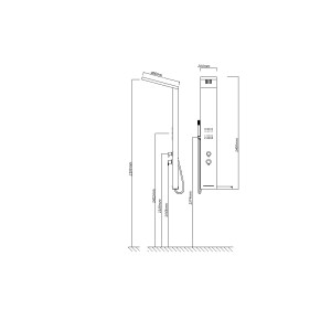 Largeur hauteur et profondeur GS010 Colonne d'hydromassage