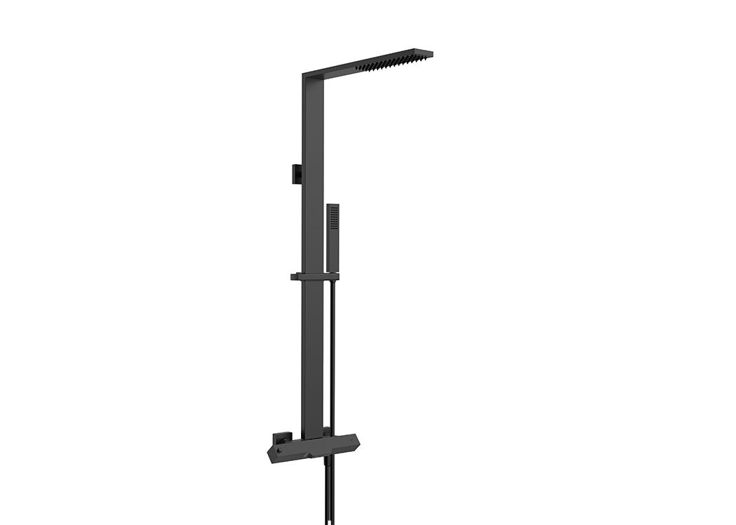 Colonne de douche thermostatique PENEDA noire mat - 125cm