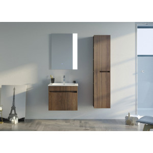 Meuble salle de bain BOVALINO 600 Chêne Foncé