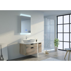 Meuble et miroir salle de bain SCARLINO 1000 Scandinave