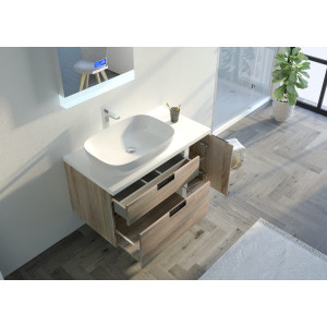 Meuble salle de bain SCARLINO 1000 Sc tiroir avec poignée design