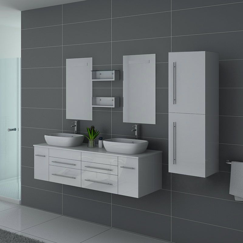 Meubles salle de bain DIS748B blanc