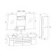 Plan meuble de salle de bain DIS748B blanc