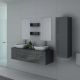 Meubles salle de bain finition laqué DIS748GT Gris Taupe