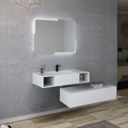 Meuble salle de bain ALESIA 1000 Blanc