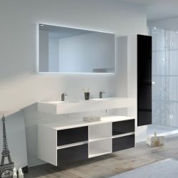 Ensemble de salle de bain VISENZA 1400 Noir