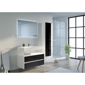 Meuble salle de bain VISENZA 1000 Noir Meuble salle de bain VISENZA 1000 Noir