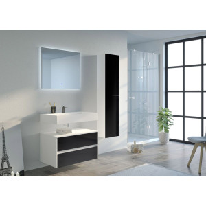 Meuble salle de bain VISENZA 800 Noir garanti 2 ans