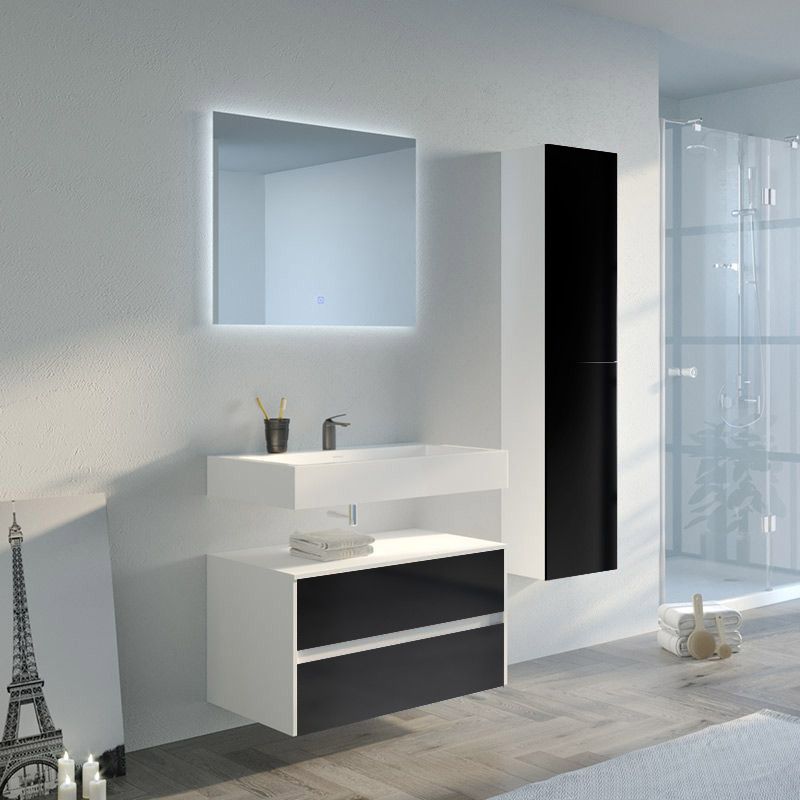 Meuble salle de bain VISENZA 800 Noir