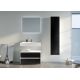 Option roulettes pour Meuble salle de bain VISENZA 800 Noir