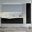 Meuble salle de bain CAGLIARI 1600 Noir