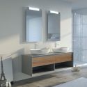 Meuble salle de bain BALVANO 1400 Scandinave Vintage et gris