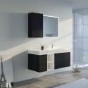 Meuble salle de bain LANCIANO 1200 Noir et Blanc
