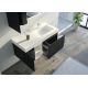 Meuble salle de bain LANCIANO 1200 Noir et Blanc